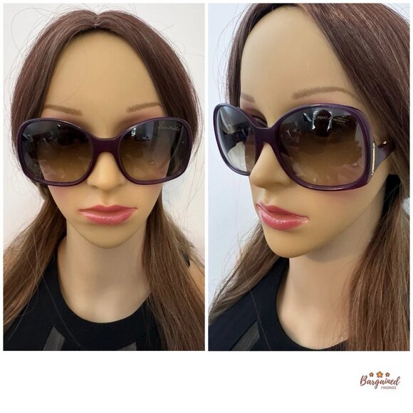 Authentic LOUIS VUITTON Purple Glitter Oversized Sunglasses Z0533W main image 5